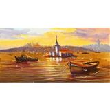 Tablosan Istanbul Gün Batımı Kız Kulesi Kanvas Tablo 50x100 cm Kb16220 50x100 cm