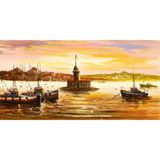 Tablosan Istanbul Gün Batımı Kız Kulesi Kanvas Tablo 50x100 cm Kb16221 50x100 cm