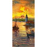 Tablosan Istanbul Gün Batımı Ve Kız Kulesi Kanvas Tablo 100x200 cm Kb16226 100x200 cm