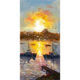 Tablosan Istanbul Iskele Ve Gün Batımı Kanvas Tablo 60x120 cm Kb16191 60x120 cm