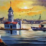 Tablosan Istanbul Kız Kulesi Kanvas Tablo 35x50 cm Kb16161 35x50 cm