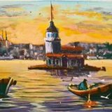 Tablosan Istanbul Kız Kulesi Kanvas Tablo 50x100 cm Kb16258 50x100 cm