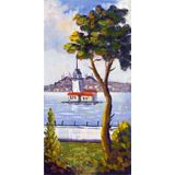Tablosan Istanbul Kız Kulesi Kanvas Tablo 60x120 cm Kb16176 60x120 cm