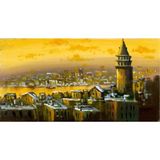 Tablosan Istanbul Kız Kulesi Koyu Tonlarda Kanvas Tablo 70x140 cm Kb16213 70x140 cm