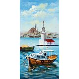 Tablosan Istanbul Kız Kulesi Ve Camii Kanvas Tablo 140x280 cm Kb16178 140x280 cm