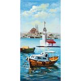 Tablosan Istanbul Kız Kulesi Ve Camii Kanvas Tablo 90x180 cm Kb16178 90x180 cm