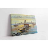 Tablosan İstanbul Sandallar Ve Kız Kulesi Kanvas Tablo 75 X 100 Cm Kb16118