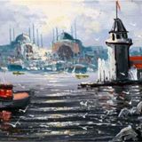 Tablosan Istanbul Siyah Beyaz Kız Kulesi Kanvas Tablo 100x200 cm Kb16222 100x200 cm