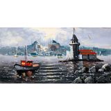 Tablosan Istanbul Siyah Beyaz Kız Kulesi Kanvas Tablo 20x40 cm Kb16222 20x40 cm