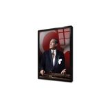 Tablosan İstikbal Göklerdedir Atatürk Çerçeveli Cam Tablo 20X30 Cm Ca02099