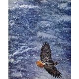 Tablosan Kar Yağışında Uçan Kartal Kanvas Tablo 30x40 cm Kb15107 30x40 cm