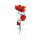 Tablosan Kırmızı Gelincikler Kanvas Tablo 60x180 cm Kb03178 60x180 cm