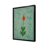 Tablosan Kırmızı Lale Ebru Çerçeveli Mdf Tablo 35 X 50 Cm Mb10094