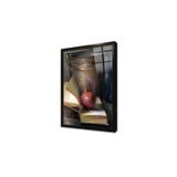 Tablosan Kitap Arasında Nar Çerçeveli Cam Tablo 60X90 Cm Cb18053