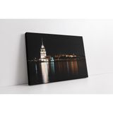 Tablosan Kız Kulesi Gece Kanvas Tablo 35 X 50 Cm Ka16042