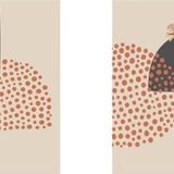 Tablosan Line Art Çiçekler Ikili Kanvas Tablo Seti