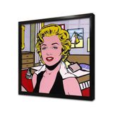 Tablosan Marilyn Monroe Soyut Resim Çerçeveli Cam Tablo 40X40 Cm Ca31320
