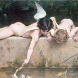 Tablosan Melekler (Le Sauvatage) - Emile Munier Kanvas Tablo 60x120 cm 60x120 cm