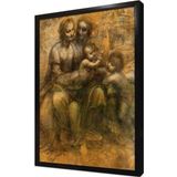 Tablosan Meryem Ana Çocuk Isa Eskiz L Da Vinci Çerçeveli Mdf Tablo