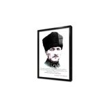 Tablosan Mustafa Kemal Atatürk Yazılı Çerçeveli Cam Tablo 30X40 Cm Cb01015