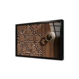 Tablosan Osmanlı Ahşap Oyma Kapı Çerçeveli Cam Tablo 50X70 Cm Ca24021