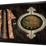 Tablosan Osmanlı Arması Ve Kaftan 2 Çerçeveli Mdf Tablo