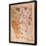 Tablosan Piri Reis Haritası 1513 Çerçeveli Mdf Tablo
