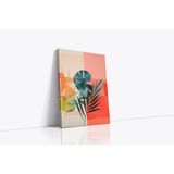 Tablosan Renkli Desenler Ve Botanik Bitkiler İkili Çerçeveli Cam Tablo Seti 30X40 Cm Cb33408
