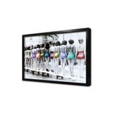 Tablosan Retro Renkli Mayolu Kadınlar Çerçeveli Cam Tablo 20X30 Cm Ca10008