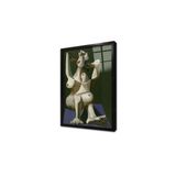 Tablosan Saçlarını Tarayan Kadın Pablo Picasso Çerçeveli Cam Tablo 50X70 Cm Cb13200