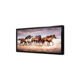 Tablosan Sahil Kenarında Koşan Atlar Çerçeveli Mdf Tablo 30 X 60 Cm Mb15039