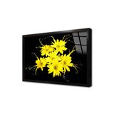 Tablosan Sarı Çiçek Çerçeveli Cam Tablo 20X30 Cm Ca03590