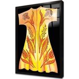 Tablosan Sarı Kaftan Çerçeveli Cam Tablo