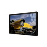 Tablosan Sarı Klasik Araba Çerçeveli Cam Tablo 50X70 Cm Ca01247