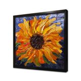 Tablosan Sarı Menekşe Çerçeveli Cam Tablo 40X40 Cm Cb03386