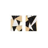 Tablosan Sarı Siyah Soyut İkili Kanvas Tablo Seti 30 X 40 Cm Kb33148
