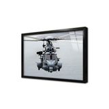 Tablosan Savaş Helikopteri Çerçeveli Cam Tablo 60x90 cm CA01168