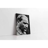 Tablosan Siyah Beyaz Atatürk Kanvas Tablo 40 X 60 Cm Ka02097