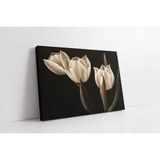Tablosan Siyah Beyaz Çiçek Kanvas Tablo 20 X 30 Cm Kb03027