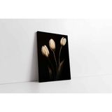 Tablosan Siyah Beyaz Çiçek Kanvas Tablo 60 X 80 Cm Kb03028