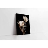 Tablosan Siyah Beyaz Çiçek Kanvas Tablo 75 X 100 Cm Kb03021