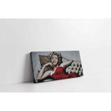 Tablosan Siyah Beyaz Marilyn Monroe Kanvas Tablo 100 X 200 Cm Ka31057