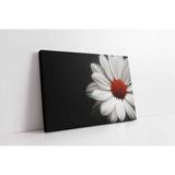 Tablosan Siyah Fonda Beyaz Çiçek Kanvas Tablo 70 X 100 Cm Ka03222