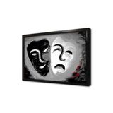 Tablosan Siyah Ve Beyaz Maske Çerçeveli Mdf Tablo 60 X 90 Cm Mb09005