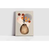 Tablosan Sulu Boya Vazo Ve Modern Desenler İkili Çerçeveli Cam Tablo Seti 50X70 Cm Cb33247