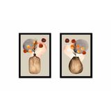 Tablosan Sulu Boya Vazo Ve Modern Desenler İkili Çerçeveli Mdf Tablo Seti 20 X 30 Cm Mb33247