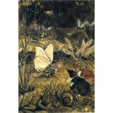 Tablosan Suluboya Kelebek Ve Fare Soyut Kanvas Tablo 35x50 cm Kb27125 35x50 cm