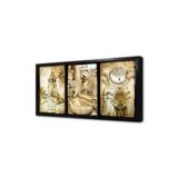 Tablosan Tarihi Yapılar Kolaj Çerçeveli Cam Tablo 40X80 Cm Ca18025
