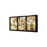 Tablosan Tarihi Yapılar Kolaj Çerçeveli Mdf Tablo 30 X 60 Cm Ma18025