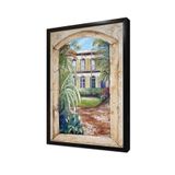 Tablosan Taş Ev Kapı Çerçeveli Mdf Tablo 40 X 50 Cm Mb09069